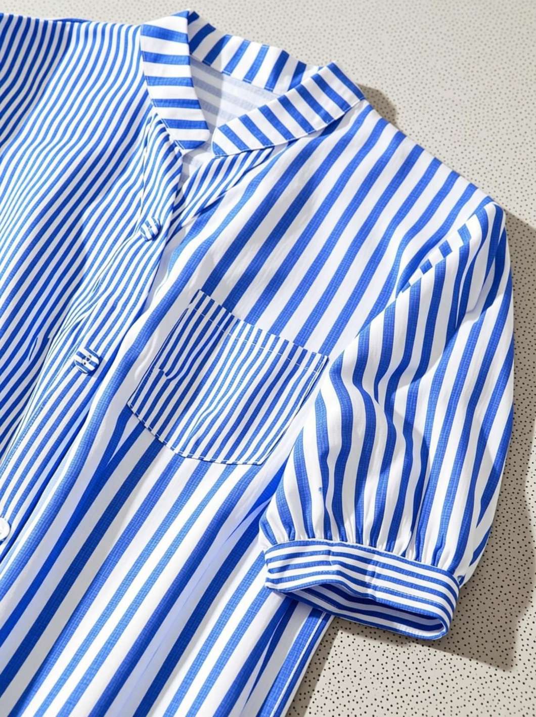 Women Regular Fit Striped Mandarin Collar Casual Shirt